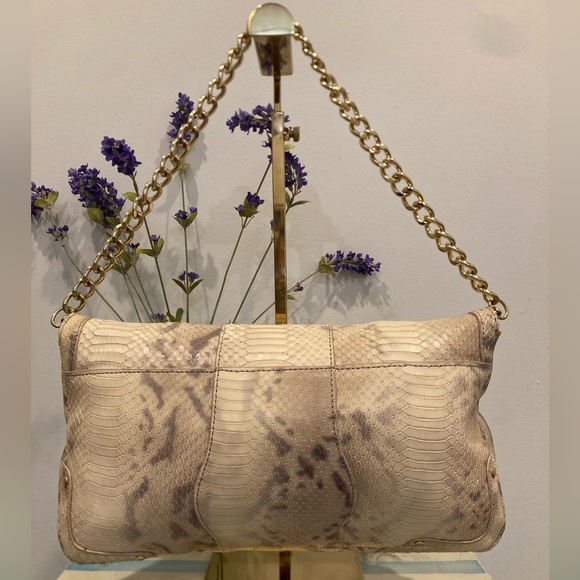 Elaine Turner Vintage Embossed Snakeskin Convertible Bag/Clutch - Picture 5 of 13